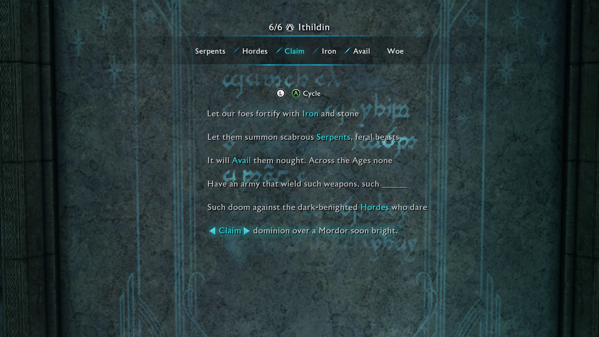 Shadow of War Ithildin Door poem solutions Ithildin fragments, how to
